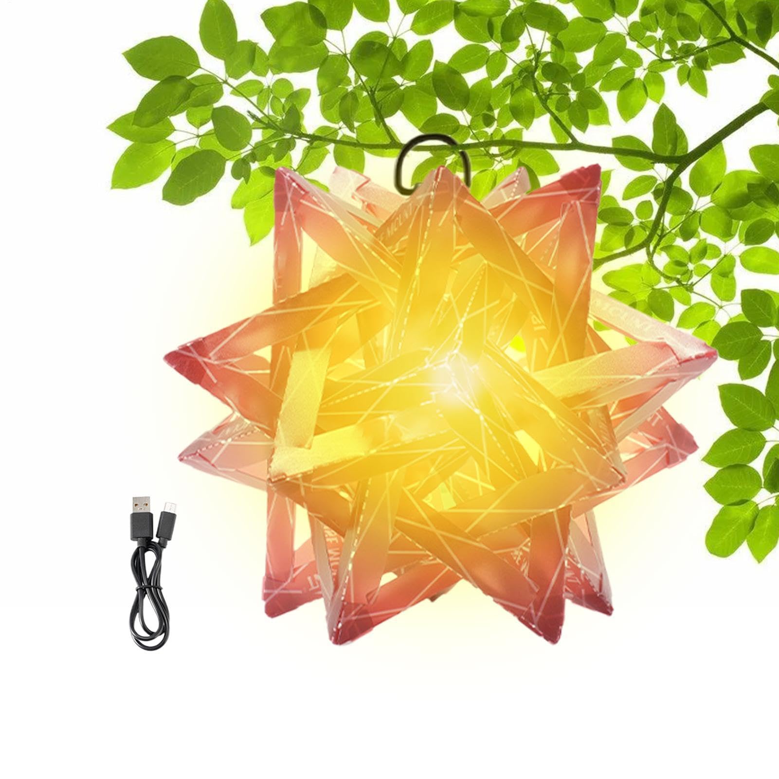 Luces de camping impermeables con diseño de estrella e iluminación ambiental portátil 8