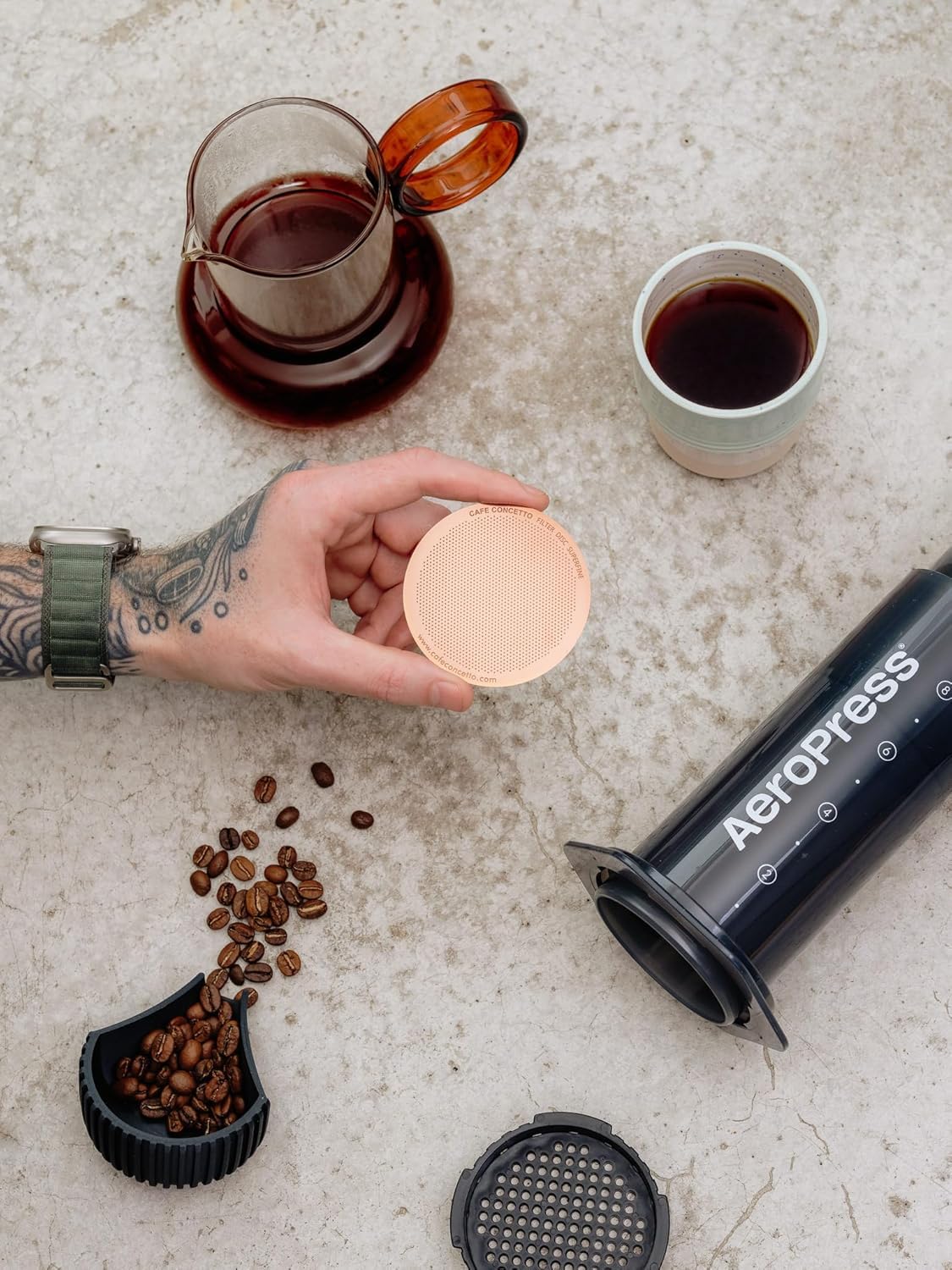 Dischi filtranti per AeroPress Cafe Concetto Fine & Superfine Rose Gold