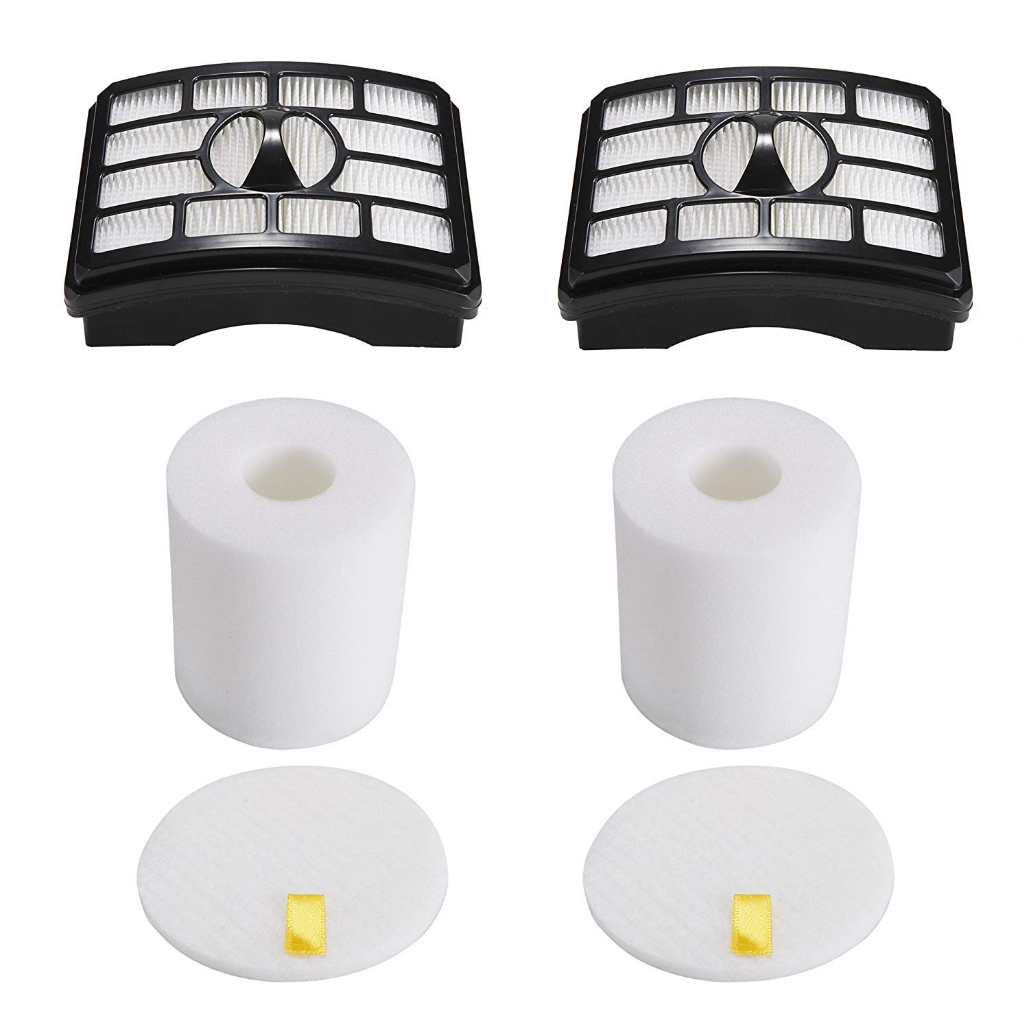 Surpass Oct 2 HEPA Filter + 2 Foam Flet Filter Kit for Shark Rotator Pro Lift-Away NV500 NV501 NV505 NV552 HEPA Filter & Foam Filter Kit, Part # XFH500 & XFF500