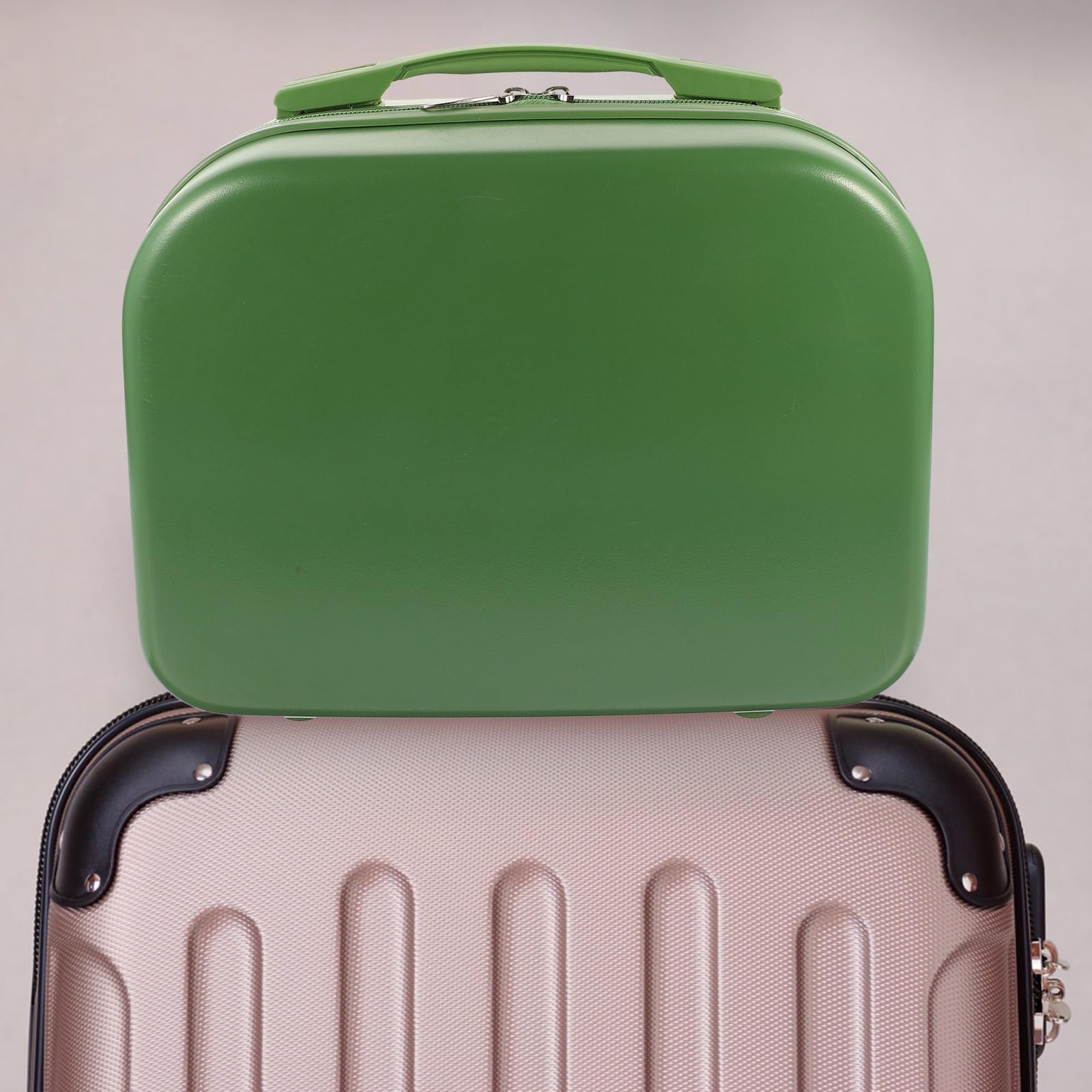 Alipis Valigia Make Up Professionale Verde in PC per Organizzazione Desktop e Viaggio, Custodia da Trucco Compatta per Studenti e Lavoratori in Studio e Scuola