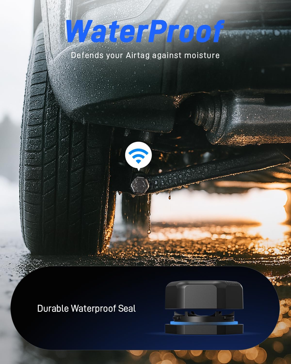 for Airtag Magnetic Case – Tagginnc Powerful Magnet & Discreet Hexagonal Nut Design with Sticky & Non-Slip Base, Waterproof and Durable, Compatible with AirTag for Cars, Trucks & Trailers (4 Pack)