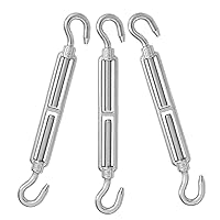 Vista 30 de 3 piezas tensor M5 de ojo a ojo de acero inoxidable 304, tensor de cable de alambre de tensión de alta resistencia para barandilla de cable, kit