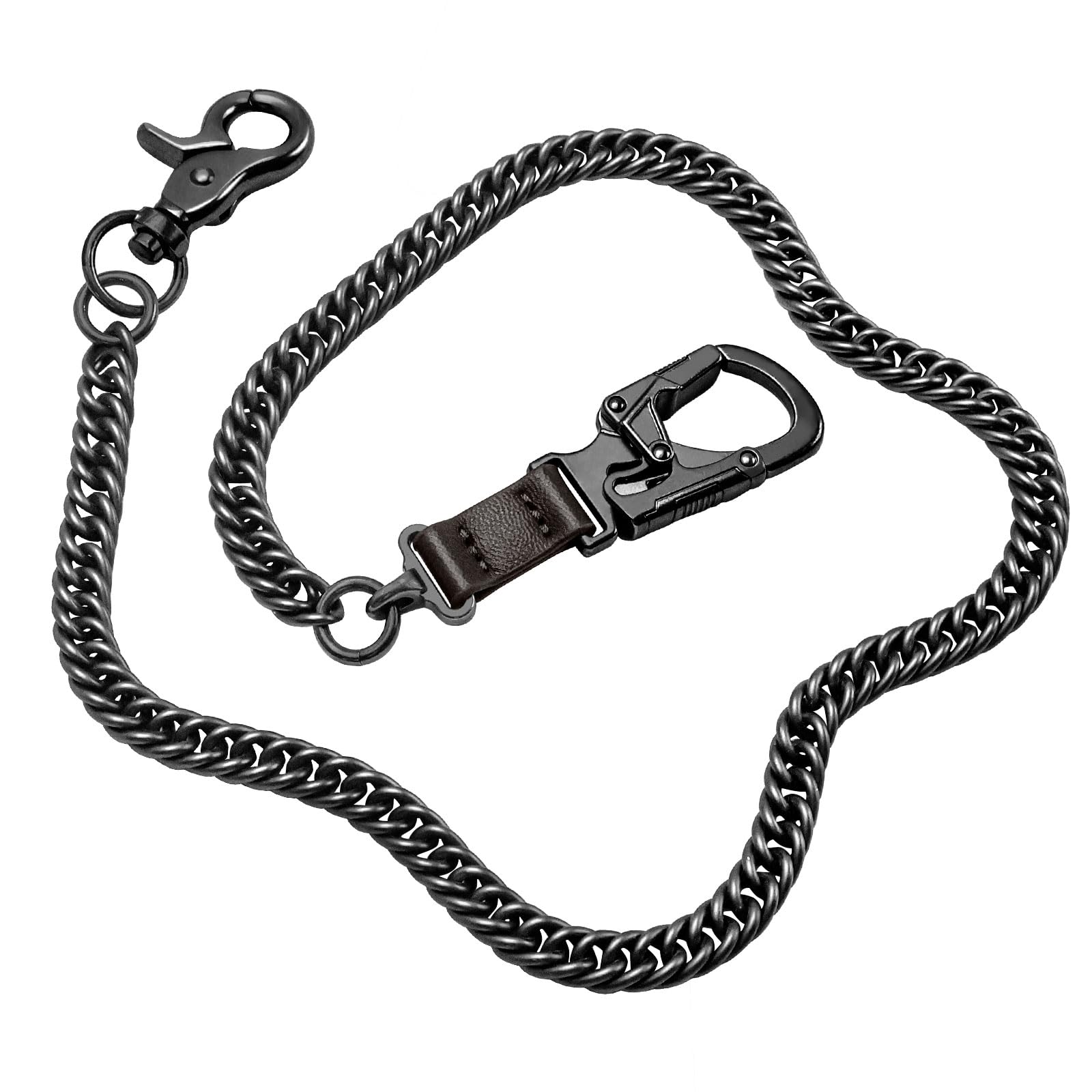 Ahiller Wallet Chains for Men, Metal Keychain with Double Lock Carabiner