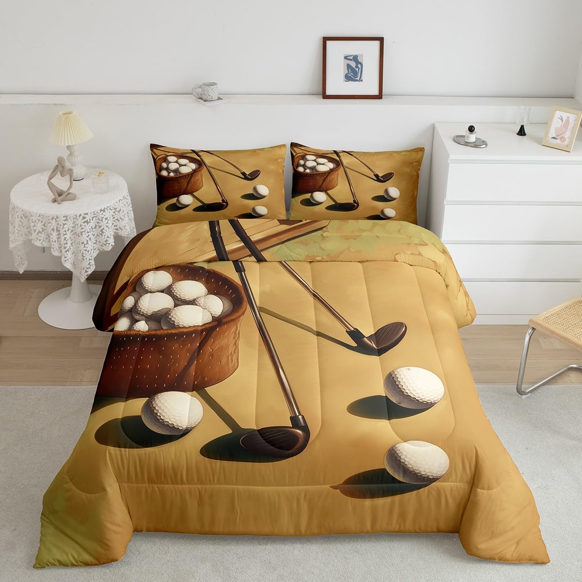 Couette en duvet pour enfants motif golf, le cadeau de chambre idéal