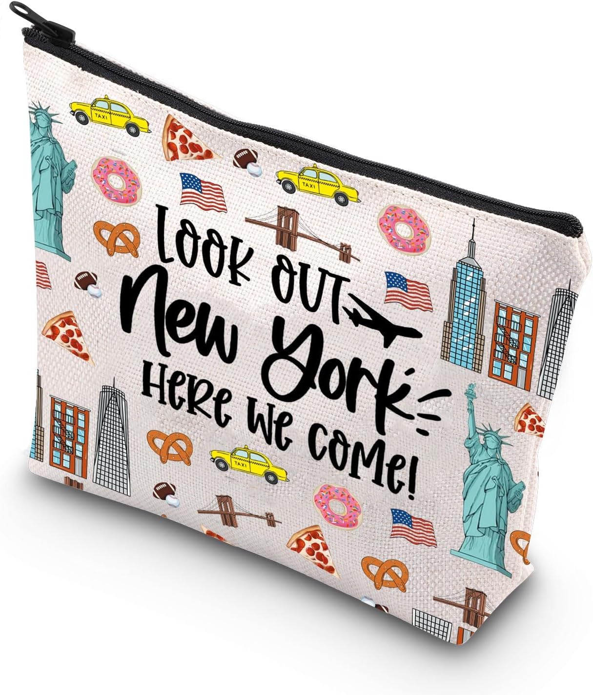 New York City Makeup Bag New York Trip Gifts New York Toiletry Bag New York City Travel Accessories (New York Makeup Bag)