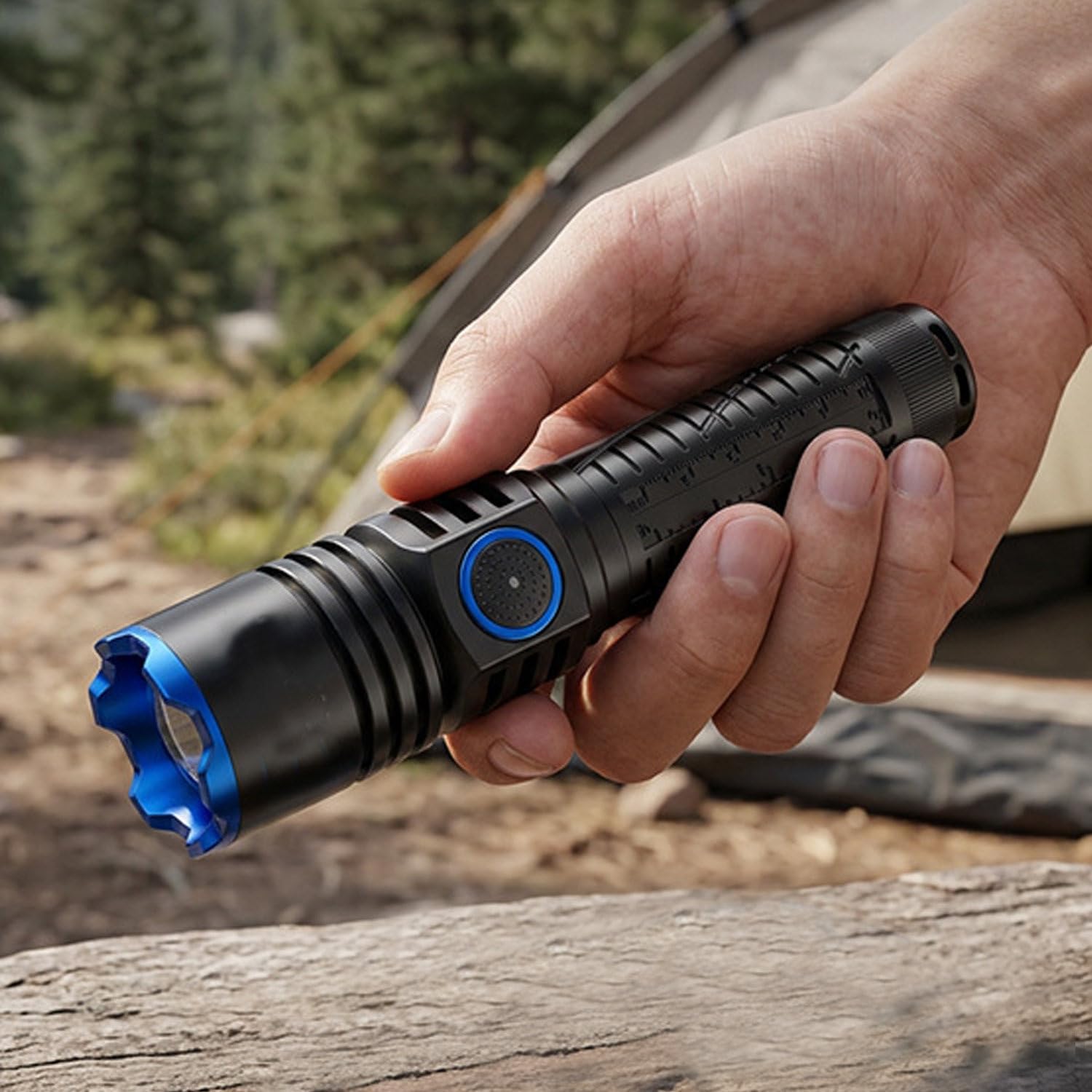 DowPie Zoomable Flashlight, Small Flashlight with Infinite Brightness Control, IP54 Water Resistant, Lightweight for Camping & Survival Gear