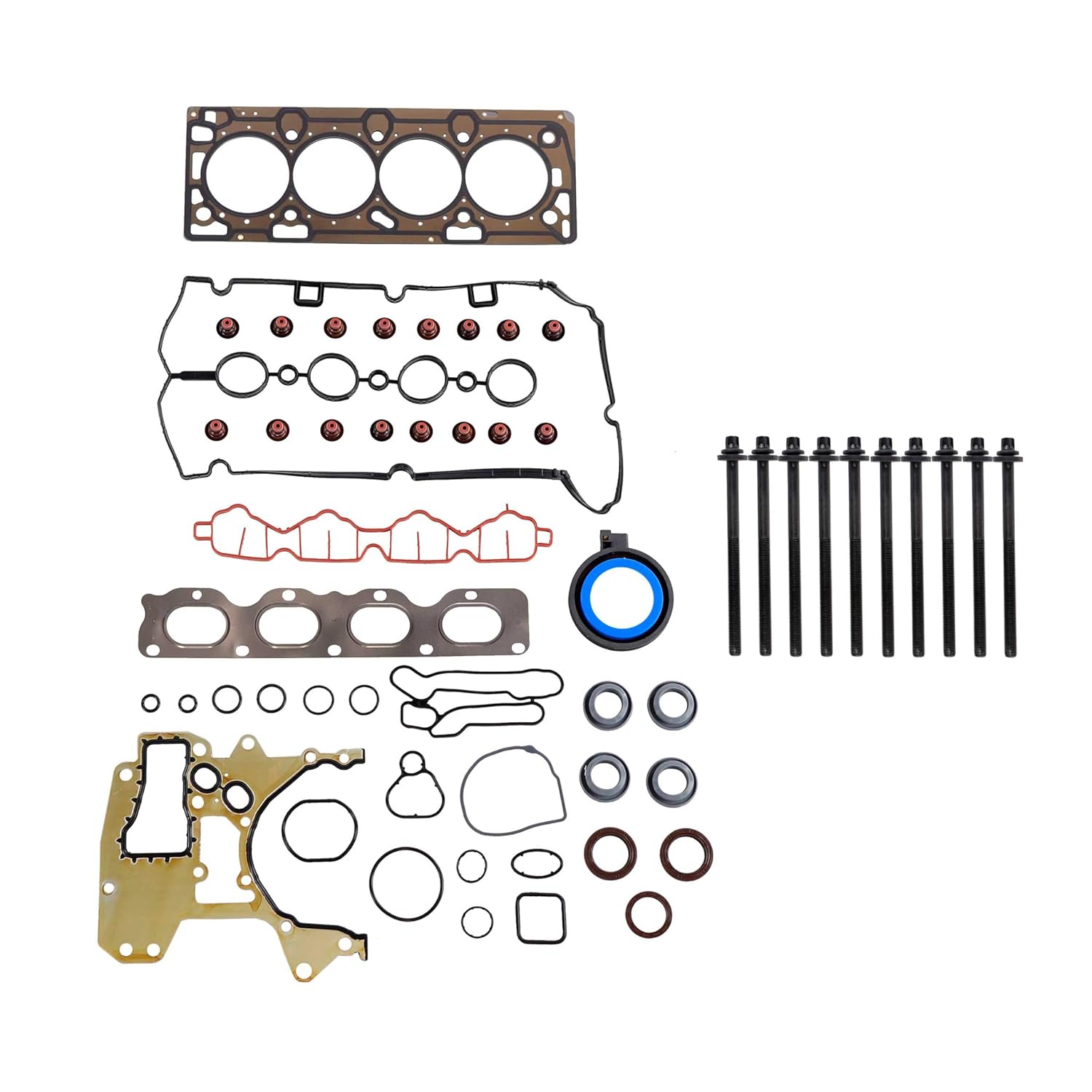 DNJ HGB340 Cylinder Head Gasket Set with Head Bolt Kit for 2009-2011 Chevrolet Pontiac Aveo Aveo5 G3 1.6L L4 16V DOHC 1598cc - Image 2