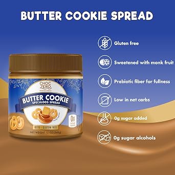 ChocZero, Ketto Cookie Spread, Speculos Caramel Biscuit, 340g 12oz