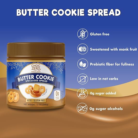 ChocZero, Ketto Cookie Spread, Speculos Caramel Biscuit, 340g 12oz