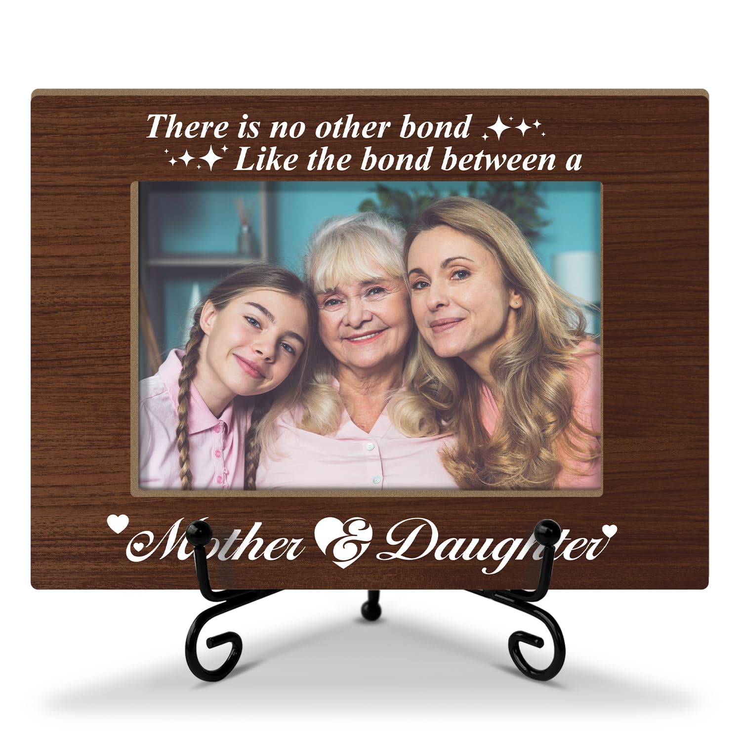 Zodvery Mother Picture Frame, Mom and Daughter Picture Frame - There is No Other Bond Like The Bond Between a Mother & Daughter Photo Frame, Daughters