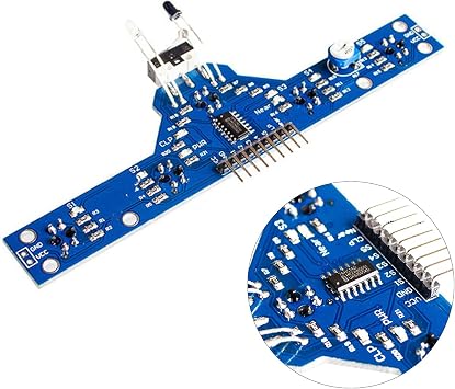 Multiple Sensorings Line Follower Module for Robotics Projects with Real Time Pathes Detection
