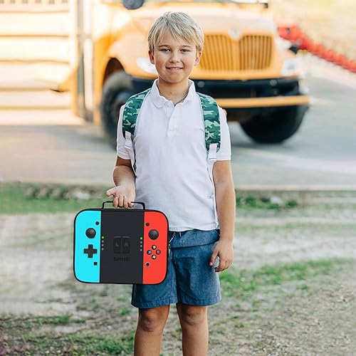 Miniatura 7 de TILYTADLY Lonchera para niños, lonchera con aislamiento térmico para niños y niñas, lonchera portátil reutilizable para el trabajo, oficina, viajes,