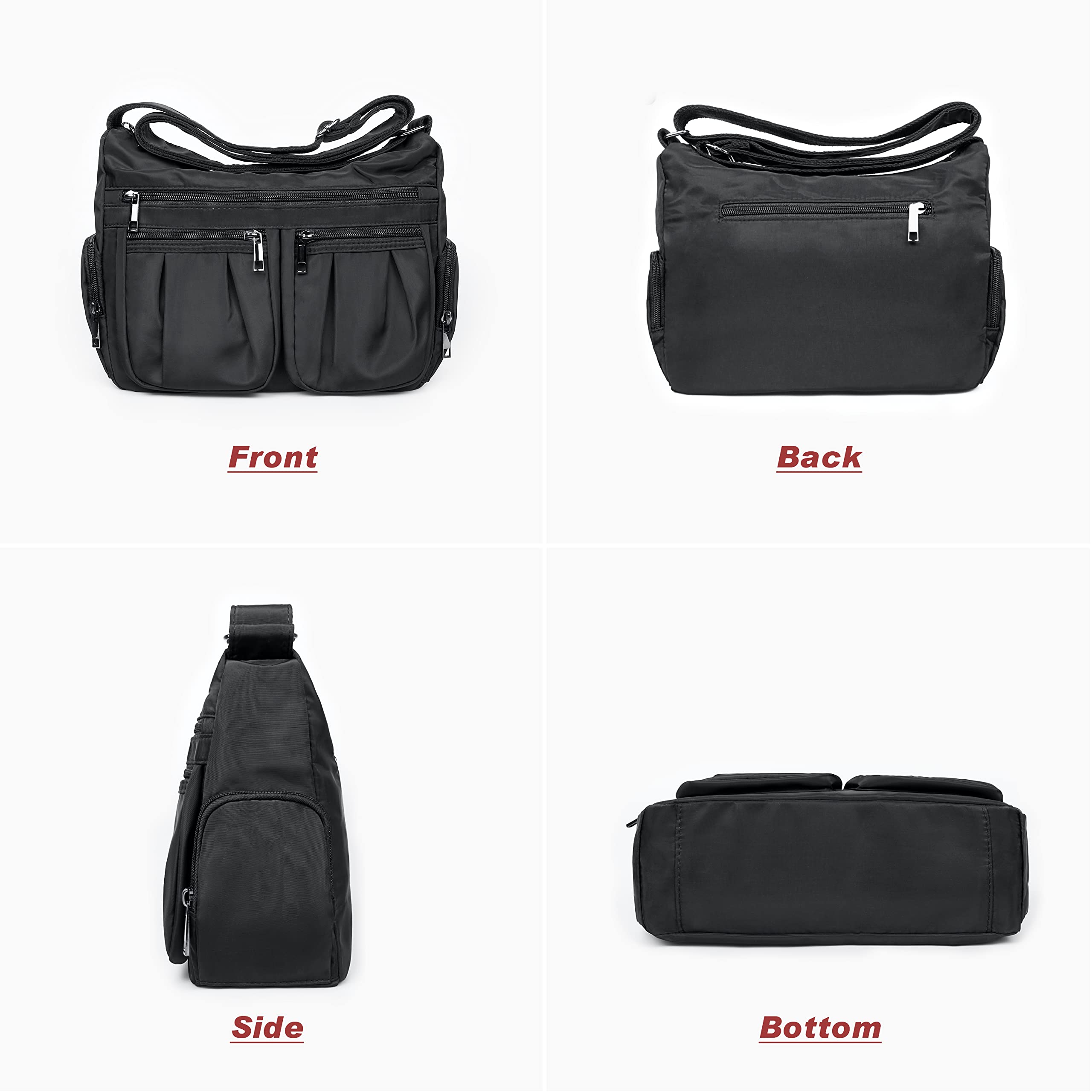 VOLGANIK ROCK Crossbody Purses for Women Shoulder Handbags Lightweight Waterproof Nylon Travel Bag Ladies Pocketbooks