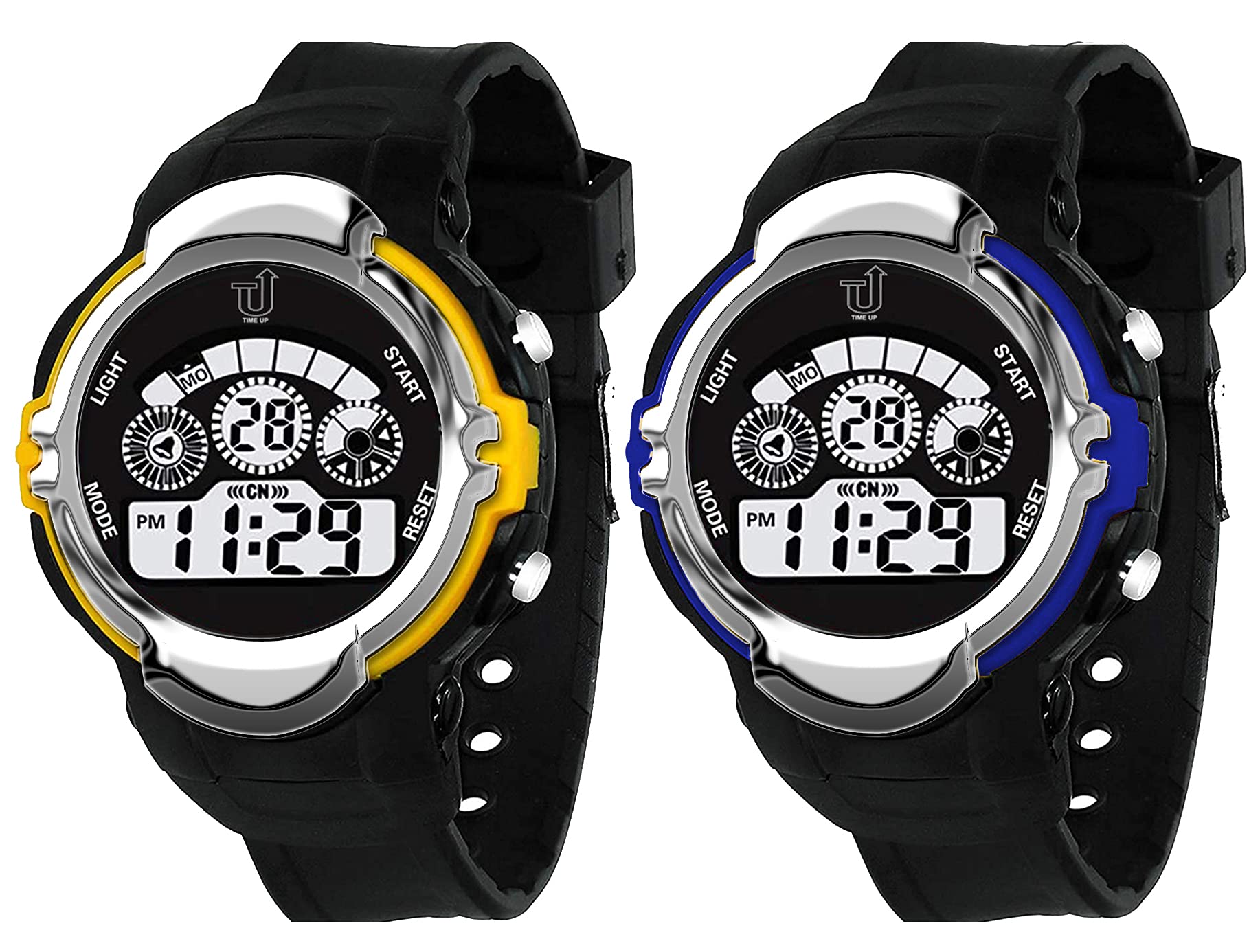 Time Up Digital Water-Proof & LED Light Big Dial Combo 2 Watches for Boys & Girls (5-13 Years)-YS2-1811-Y (Yellow-Navy) (B09C4QXWQ4) Amazon Price History, Amazon Price Tracker