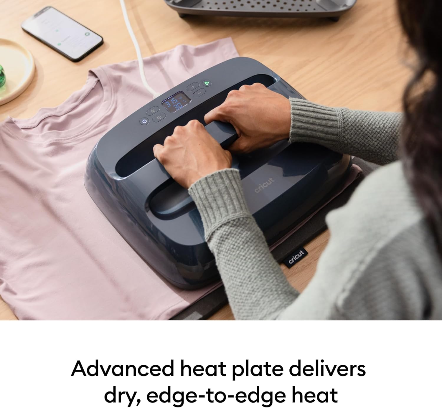 Cricut EasyPress 2 (SE) – 12 in x 10 in Heat Press + Cricut EasyPress Mat, 12 in x 12 in - Heat Transfer Machine for T-Shirts, Sweatshirts, Blankets, Pillows, & More - Easy to Use - Blue