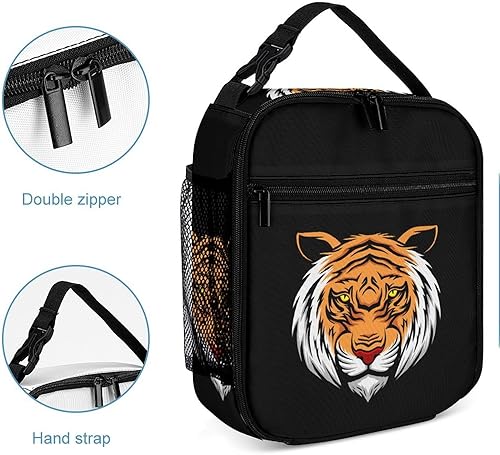 Miniatura 5 de Angry Tiger Head Insulated Lunch Bag for Women Men Reusable Lunch Box Tote Bag for Work Travel