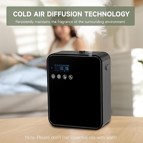 Miniatura 8 de Difusor de aceites esenciales sin agua con cable para el hogar, difusor de colección de hotel, 2500 pies cuadrados de cobertura, capacidad de 250ml