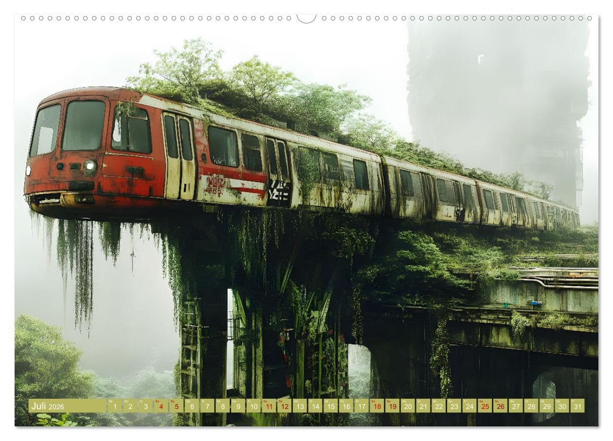 Nach uns die Wildnis (hochwertiger Premium Wandkalender 2026 DIN A2 quer), Kunstdruck in Hochglanz: Von Menschen gebaut, von Natur erobert (CALVENDO Natur)