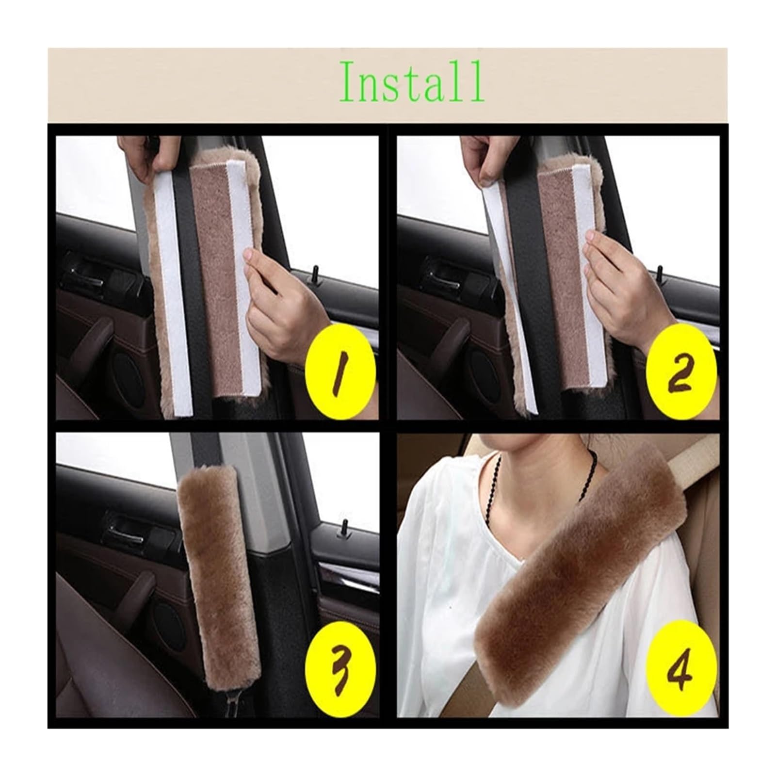 2 Pezzi di coperture for Cinture di Sicurezza for Una Copertura for Cintura di Sicurezza for Auto, Accessori for Cinture di Sicurezza for Spalline for Auto(Gray)