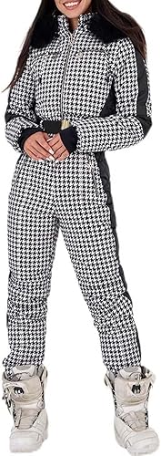 Miniatura 2 de FAFAN Chaqueta de plumón para mujer overol de esquí de invierno para deportes al aire libre impermeable traje de nieve extraíble de lana sintética