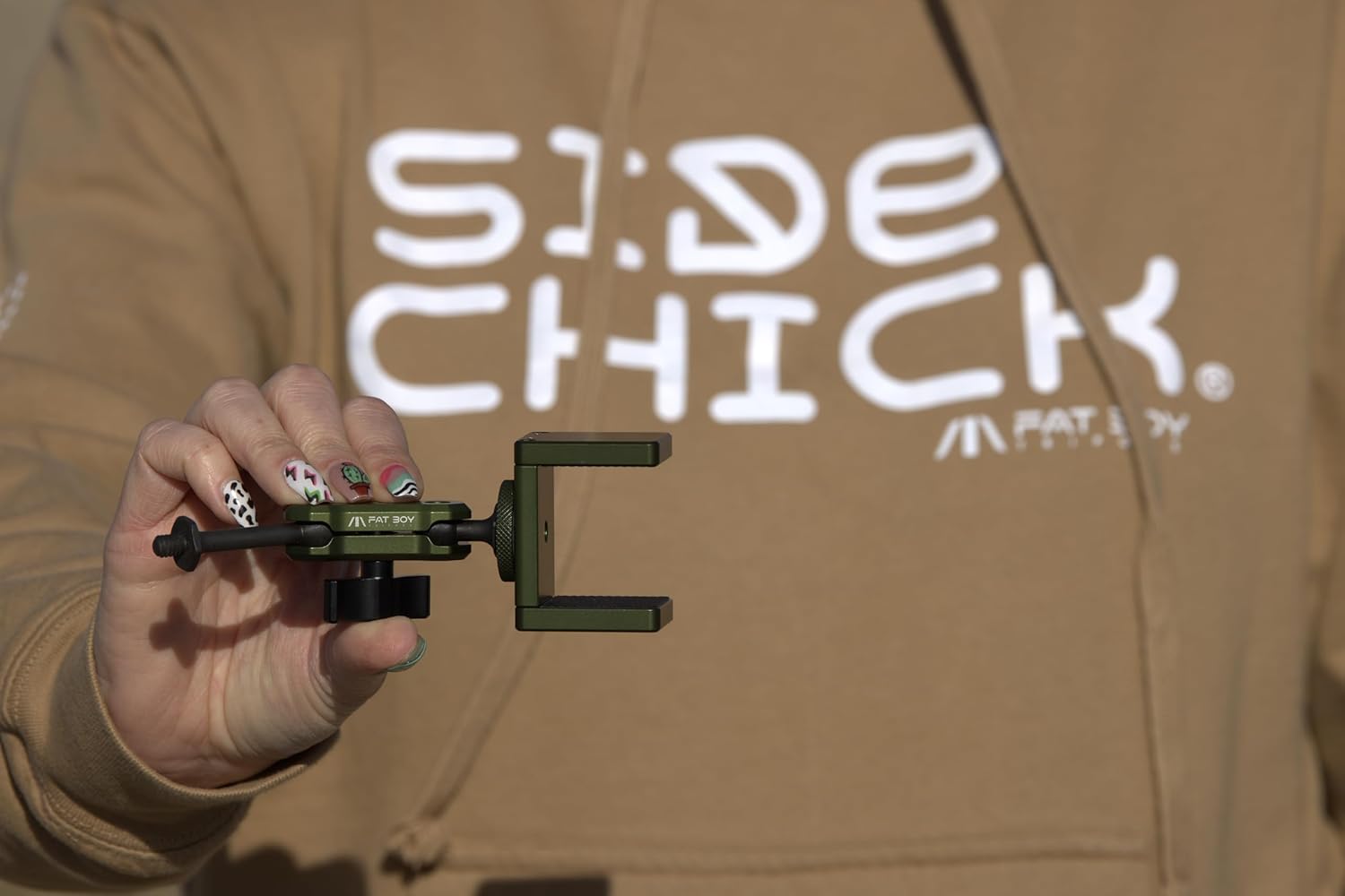SideChick Attachment - Phone, Predator Call, Camera Holder, Adjustable, 1/4-20 Thread Pitch, Filming, Accessory