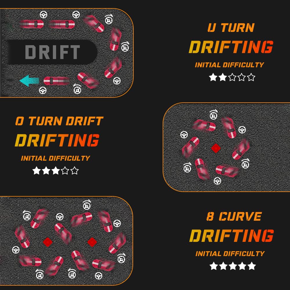 ADDLIVE RC Drift Car, 1:24 Telecomando, 30km/h Alta Velocità 4WD, 2,4 GHz Ricaricabile Macchina Telecomandata Drift con Illuminazione LED fredda e 2 Batterie, per Drift e Race