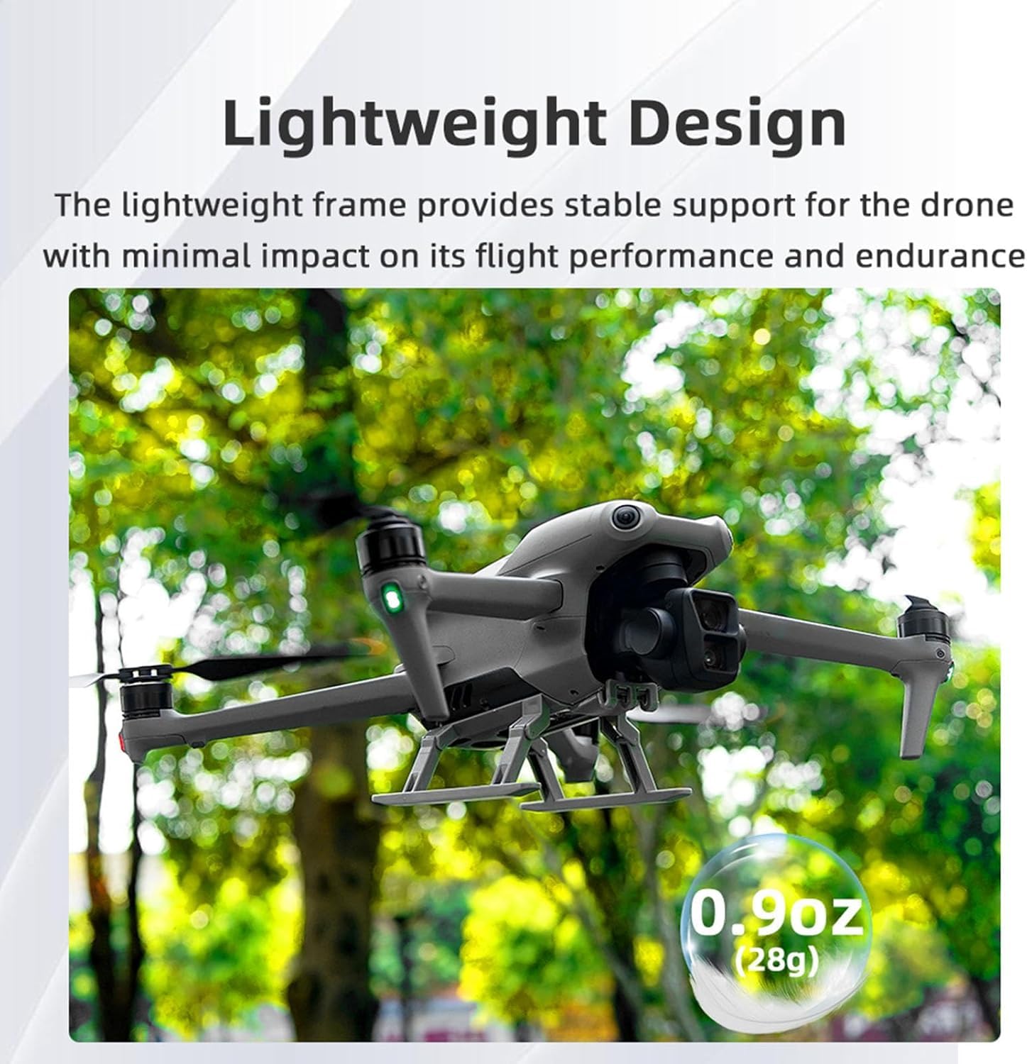 AIR 3 Quick-Detach Foldable Height Enhancement Tripod,RC Drone Leg Landing Gear Extension Feet Support Stand Compatible for DJI AIR 3 Drone Accessories - Image 4