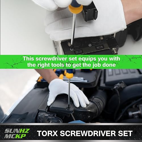 Miniatura 6 de SUNHZMCKP - Juego de destornilladores magnéticos de 13 piezas, 5 Phillips y 5 ranurados y 2 puntas Torx, tiene magnetizador profesional de agarre
