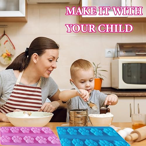 Miniatura 7 de 2 moldes de silicona para patas de gato, antiadherentes de grado alimenticio, moldes de silicona para golosinas, moldes de silicona para patas,