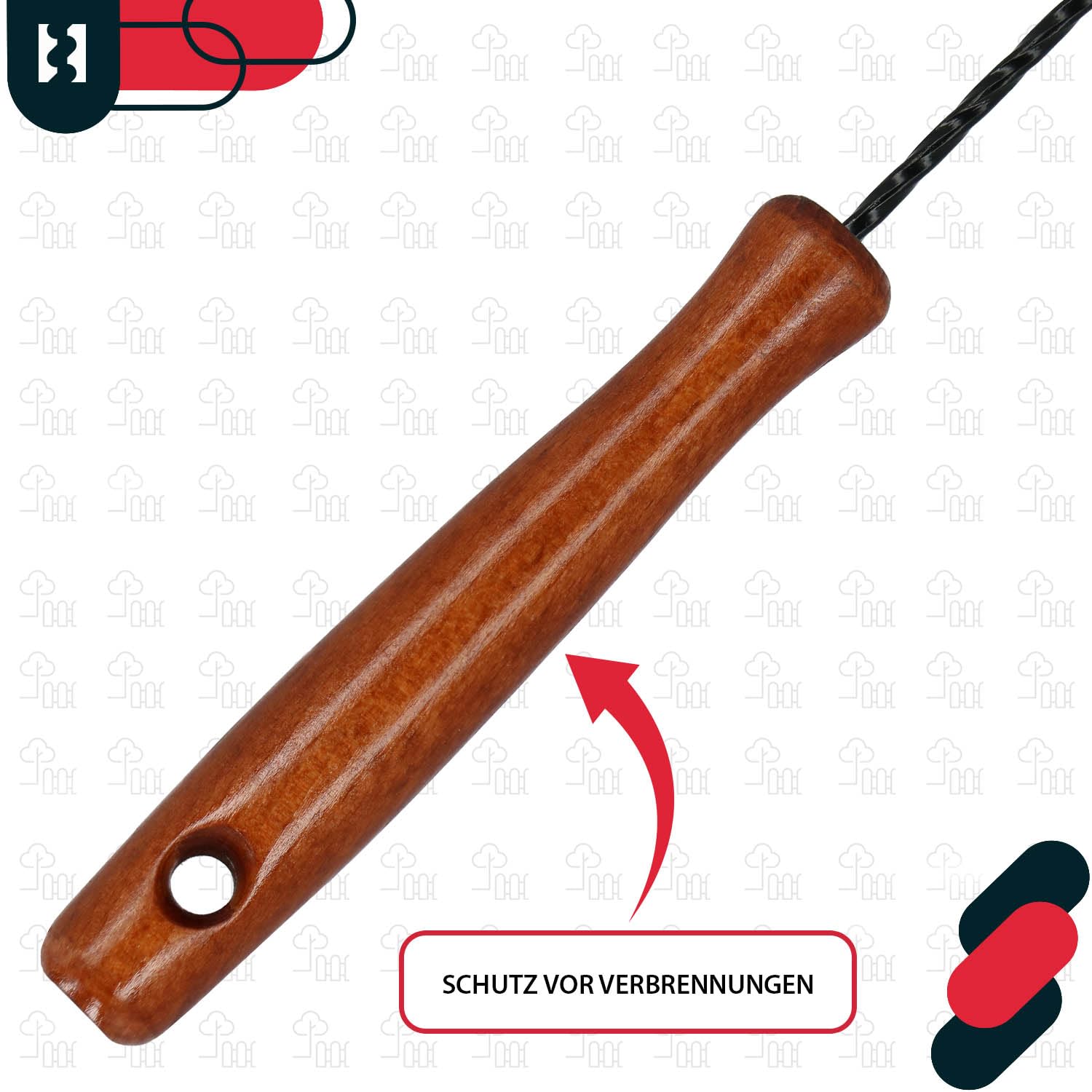 KOTARBAU® Widełki Ogniskowe Grillowe Widelec Trójzębny Na Ognisko Grilla Kijek Na Kiełbasę 123 CM Zestaw 10 SZT
