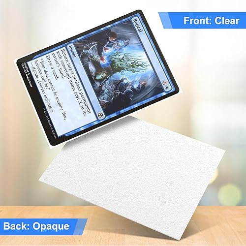 Miniatura 3 de Fundas blancas mate para tarjetas MTG, 300 piezas de ajuste perfecto para tarjetas de intercambio de tarjetas deportivas, tarjetas de béisbol, TCG