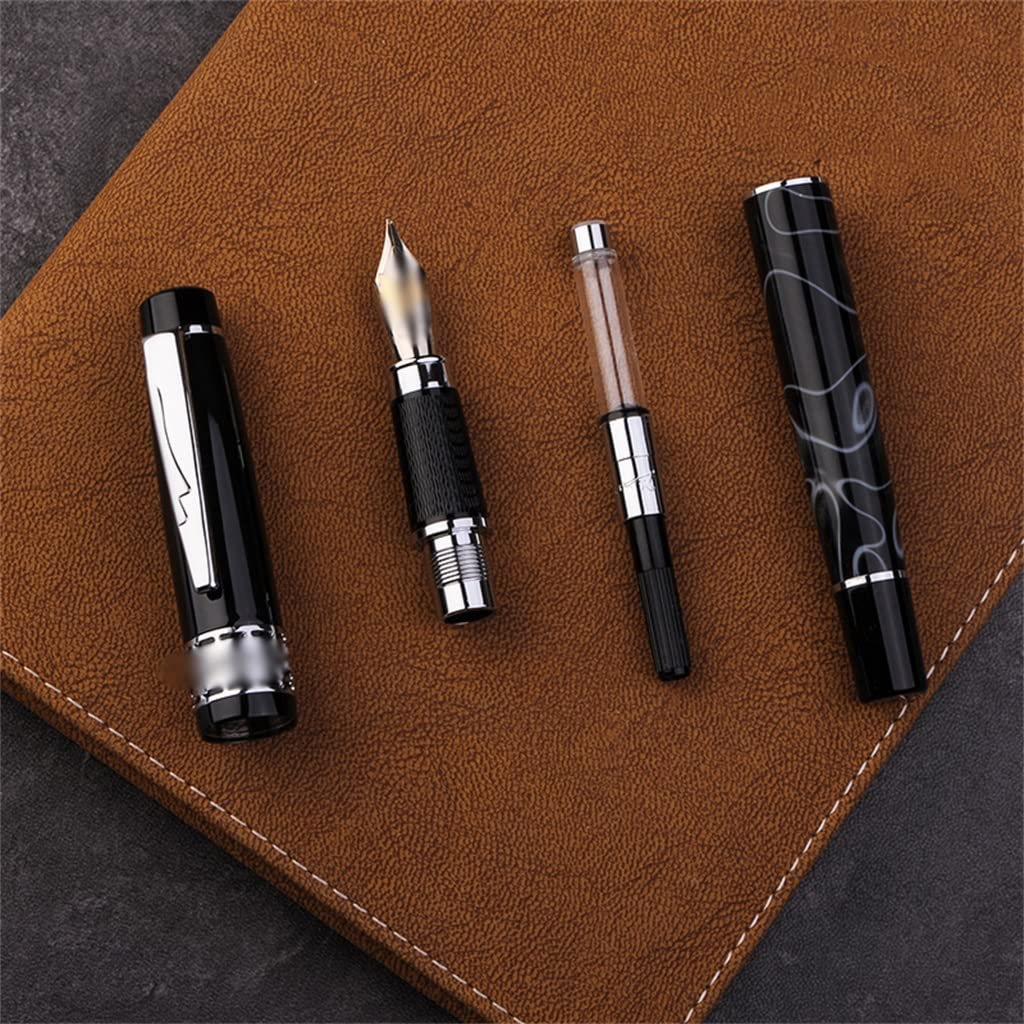 Penna stilografica, pennino medio, 0,7 mm, penna a inchiostro per ufficio, lavoro, scuola, casa