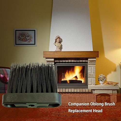 Miniatura 3 de 2 piezas de herramientas de chimenea para chimenea, cabezal de repuesto de cepillo de limpieza para cepillo de chimenea, cepillo de hogar para