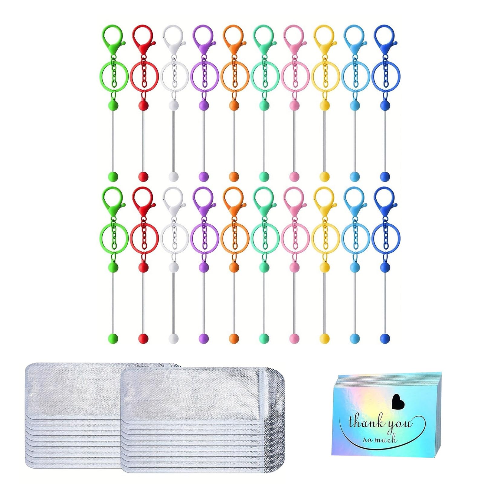 Porte-clés robustes tiges métal cartes pour pendentifs uniques