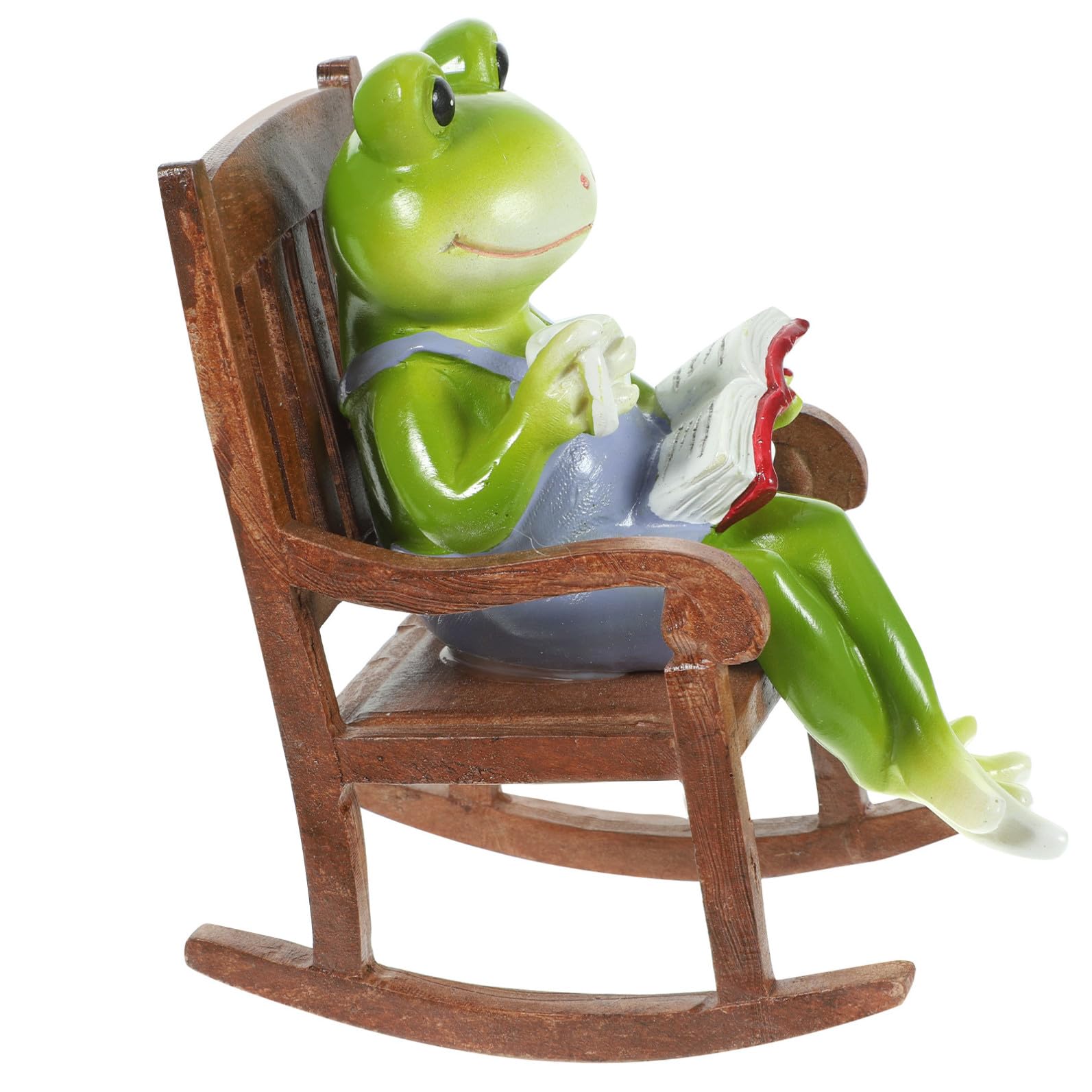 Happyyami 2 Sztuk Żywica Fotel Bujany Dekoracja Krajobrazu Miniaturowa Żaba Rzeźba Żywica Żaba Figurka Żaba Wystrój Ogrodu Żaba W Fotelu Bujanym Nowość Żaba Figurka Bajkowy Ogród Na