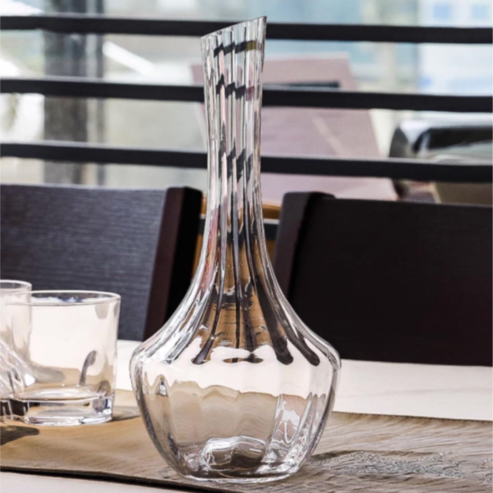 Decantador Profesional Decantador De Vino Cristal, Perfecto For El Hogar, Restaurantes, Fiestas, Forma Borde Recto Amantes del Vino