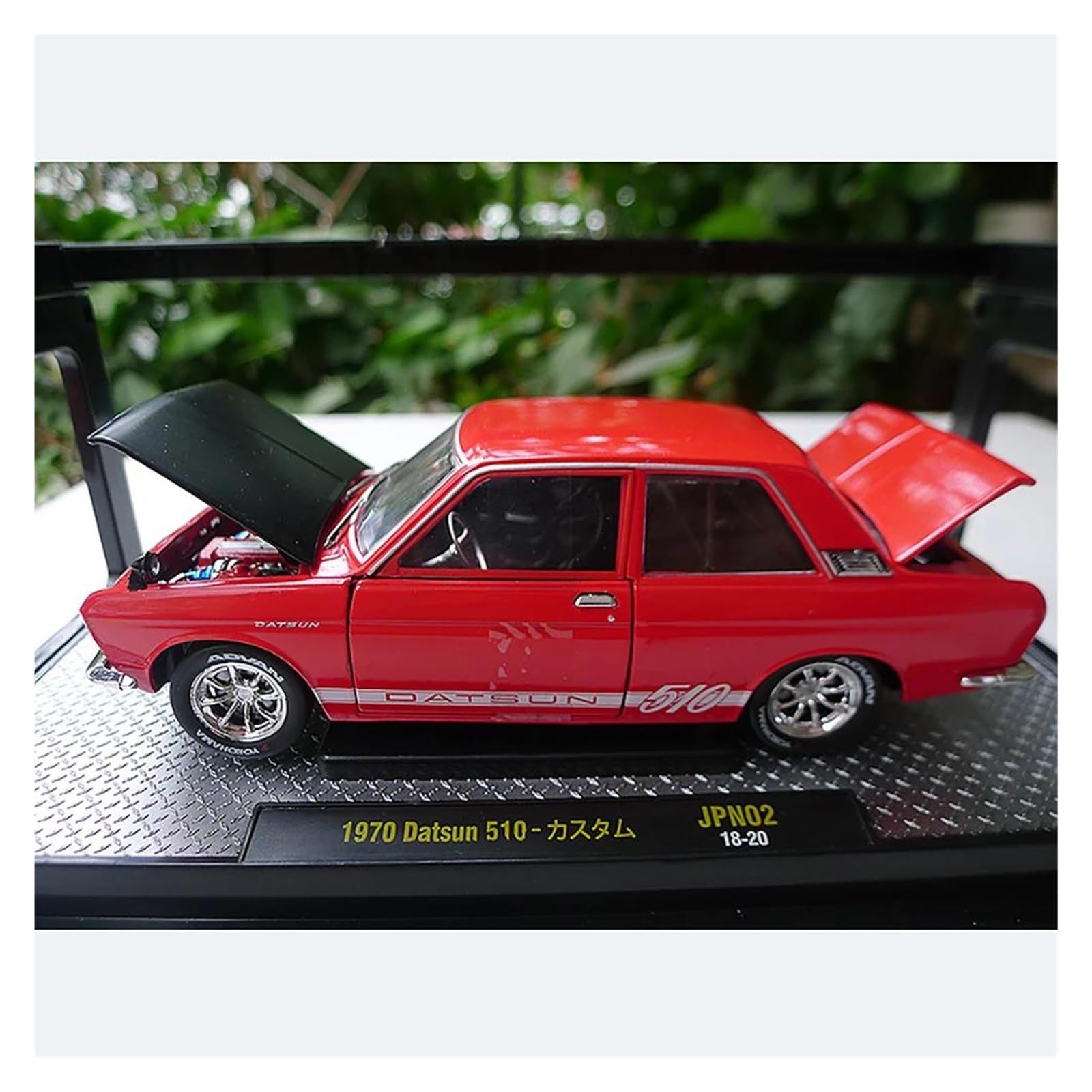 Metallo Scala Replica 1 24 Per il modello auto in lega pressofusa Datsun 510 Jpn02 del 1970 collezione decorazioni per la casa Hobby Veicoli Giochi Set