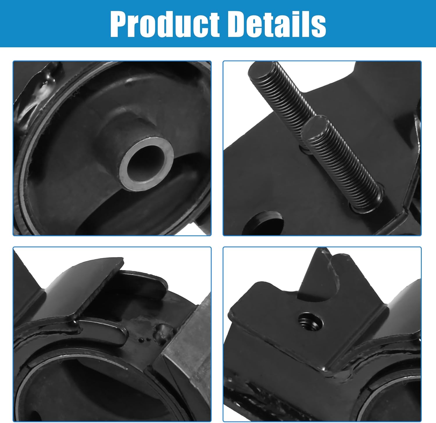 X AUTOHAUX Front Right Car Engine Motor Mount Replacement for Toyota Corolla DX LE SR5|4 Cyl 1.6L 1988-1990 No.1236215130 Black