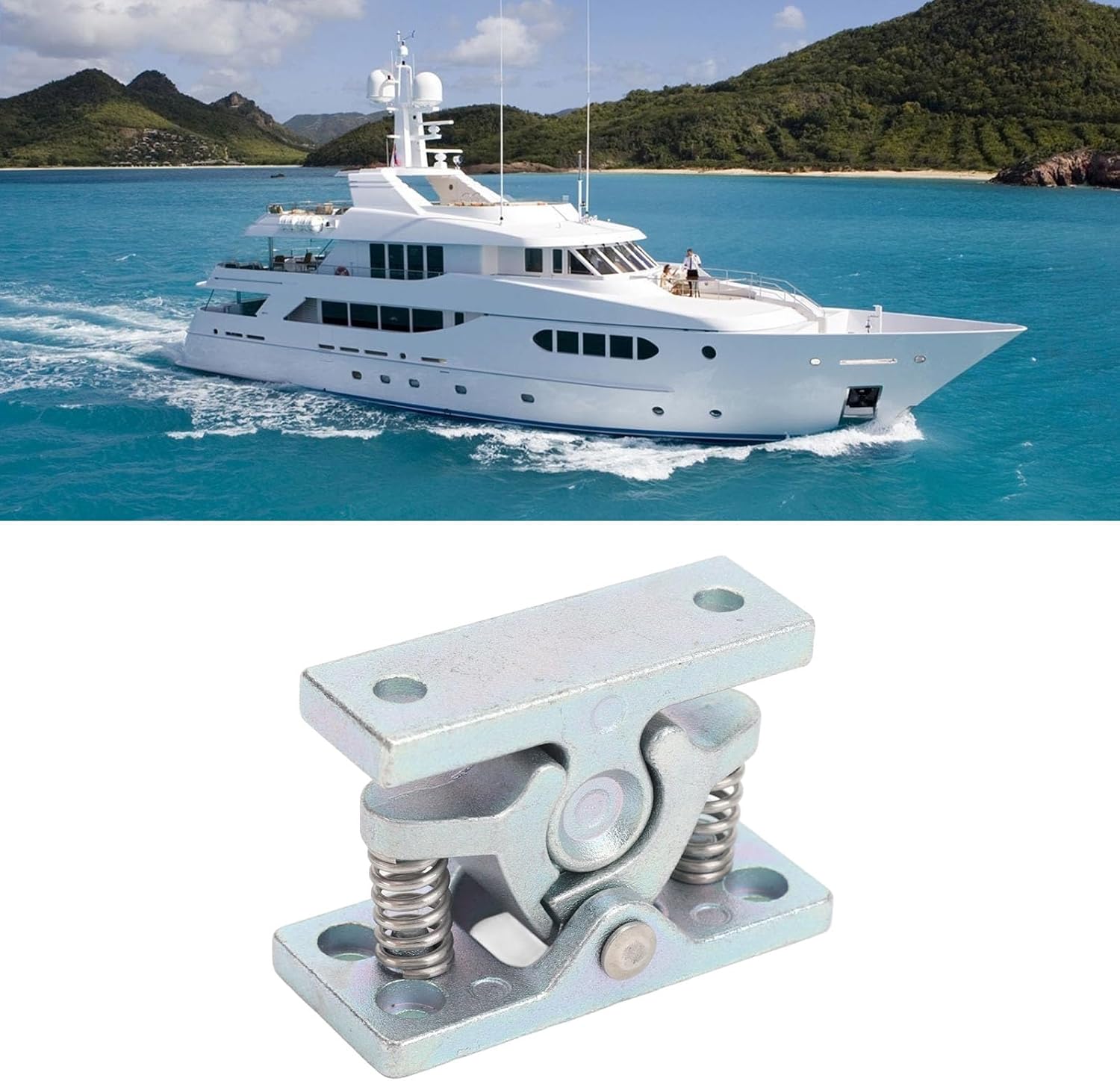 Door Catch Trailer Door Latch,Pair Double Roller Catch Heavy Duty Spring Loaded Door, Easy Lock Stop Catch Zinc Alloy for Boat RV Trailer Yachts