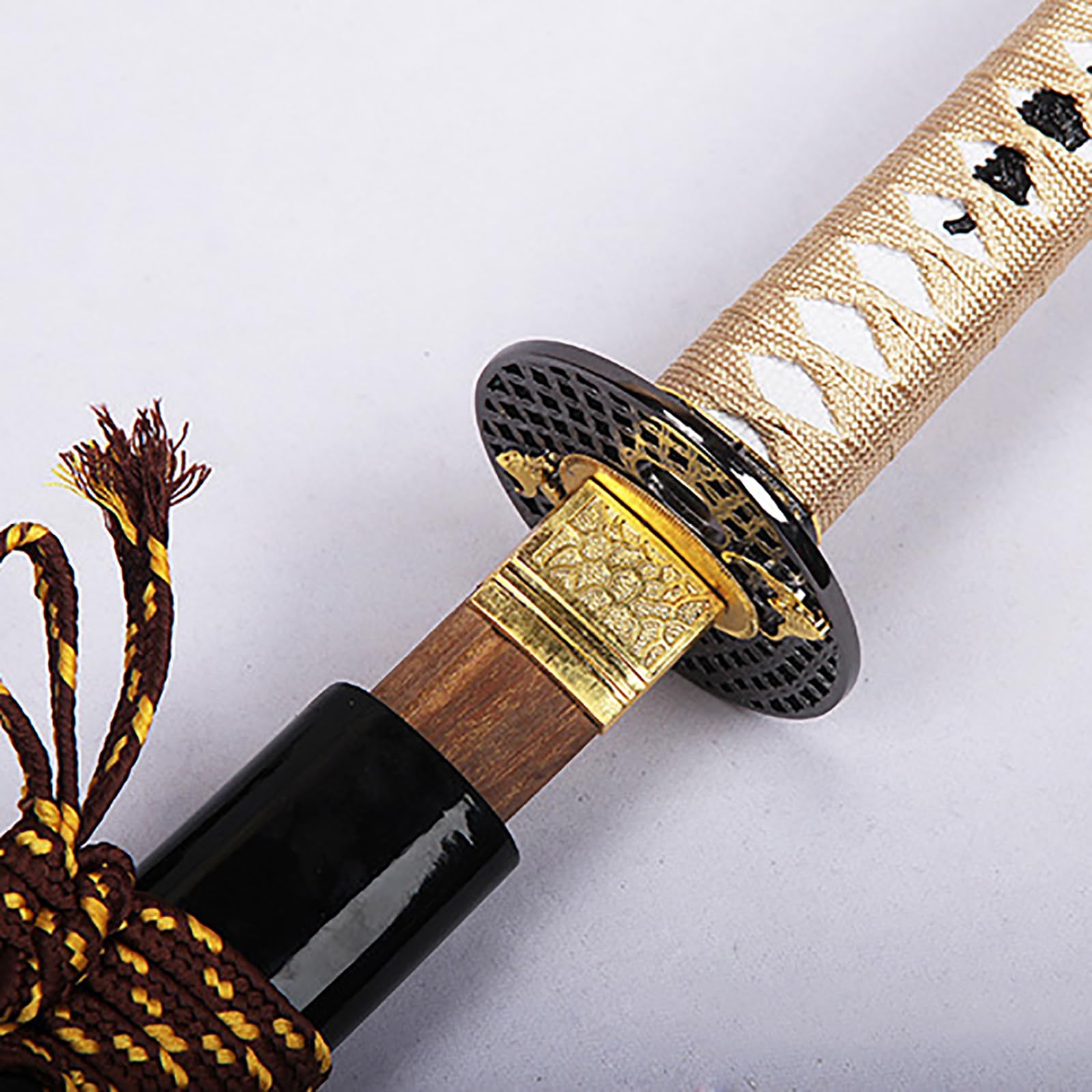 Katana de madera hecha a mano de 104 cm,espada de madera de anime de madera pesada,Bokken con vaina de madera maciza,para cosplay,decoración,Navidad,Halloween,exhibición,coleccionismo,artes marciales