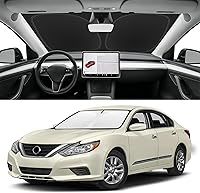 Vista 206 de Parasol de parabrisas de ajuste personalizado para Nissan Titan 2017-2024, bloquea los rayos UV y el calor, parasol de ventana delantera, fácil