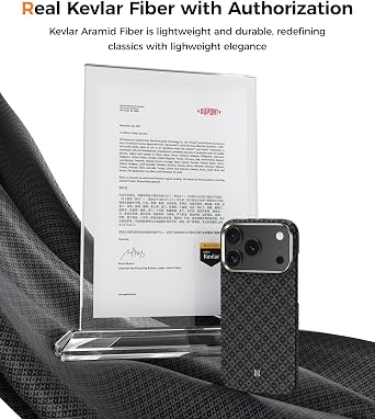 BENKS for iPhone 17 Pro Case, Compatible with Magsafe, ArmorGrid ArmorAir Ultra Slim & Lightweight Minimalist Case Built with Dupont Kevlar, Obsidian Black