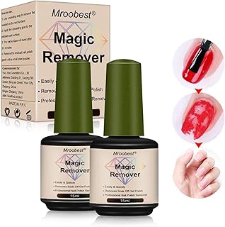 Gel Nail Polish Remover, Nail Polish Remover, Gel Polish Remover, Professional Soak-Off Gel Nail Polish Remover, Non-Irritating, Easily & Quickly Nail Polish Remover, Don't Hurt Your Nails, 2x 15ml