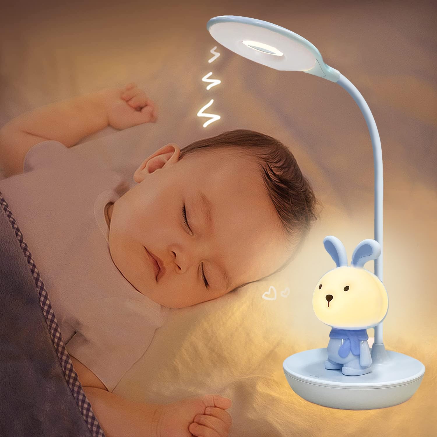 Veilleuse Tactile FemKey Lapin - 7 Modes LED RGB - Rechargeable USB-C - Enfant Et Déco