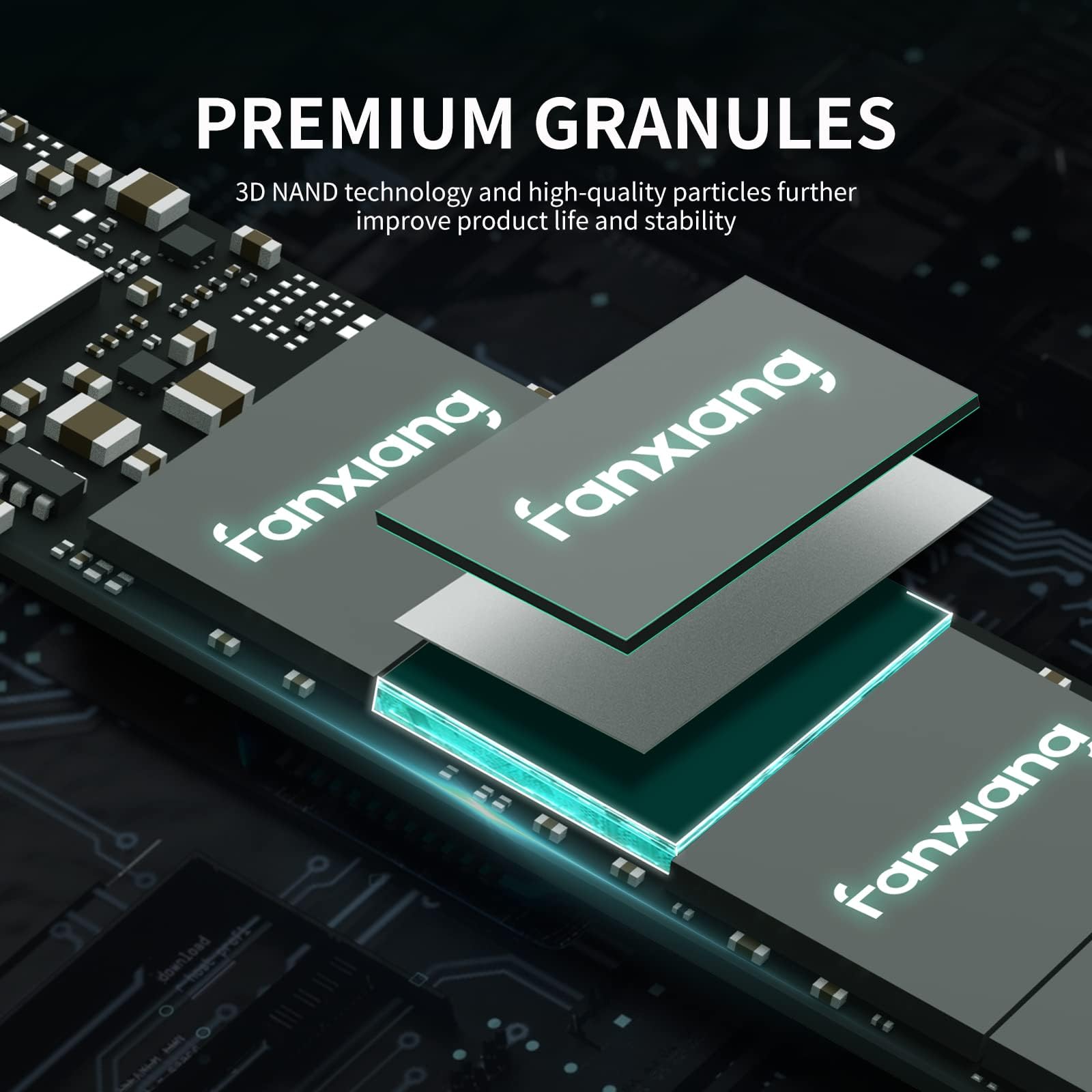 fanxiang M.2 SSD 1TB,fino a 2100 MB/S,SSD NVMe PCIe Gen3x4 2280,NVMe 1TB SSD 3D NAND ssd interno compatibile con Windows/MAC,archiviazione per PC,computer portatili