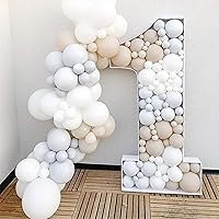 Vista 6 de Globos de arena blanca 60pcs de 5 pulgadas globos pequeños beige para arco de guirnalda de globos, redondos de 5 pulgadas, mini globo de látex