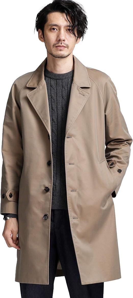 Amazon ナノユニバース Iridescent ラグラン コート メンズ S ベージュ コート ジャケット 通販