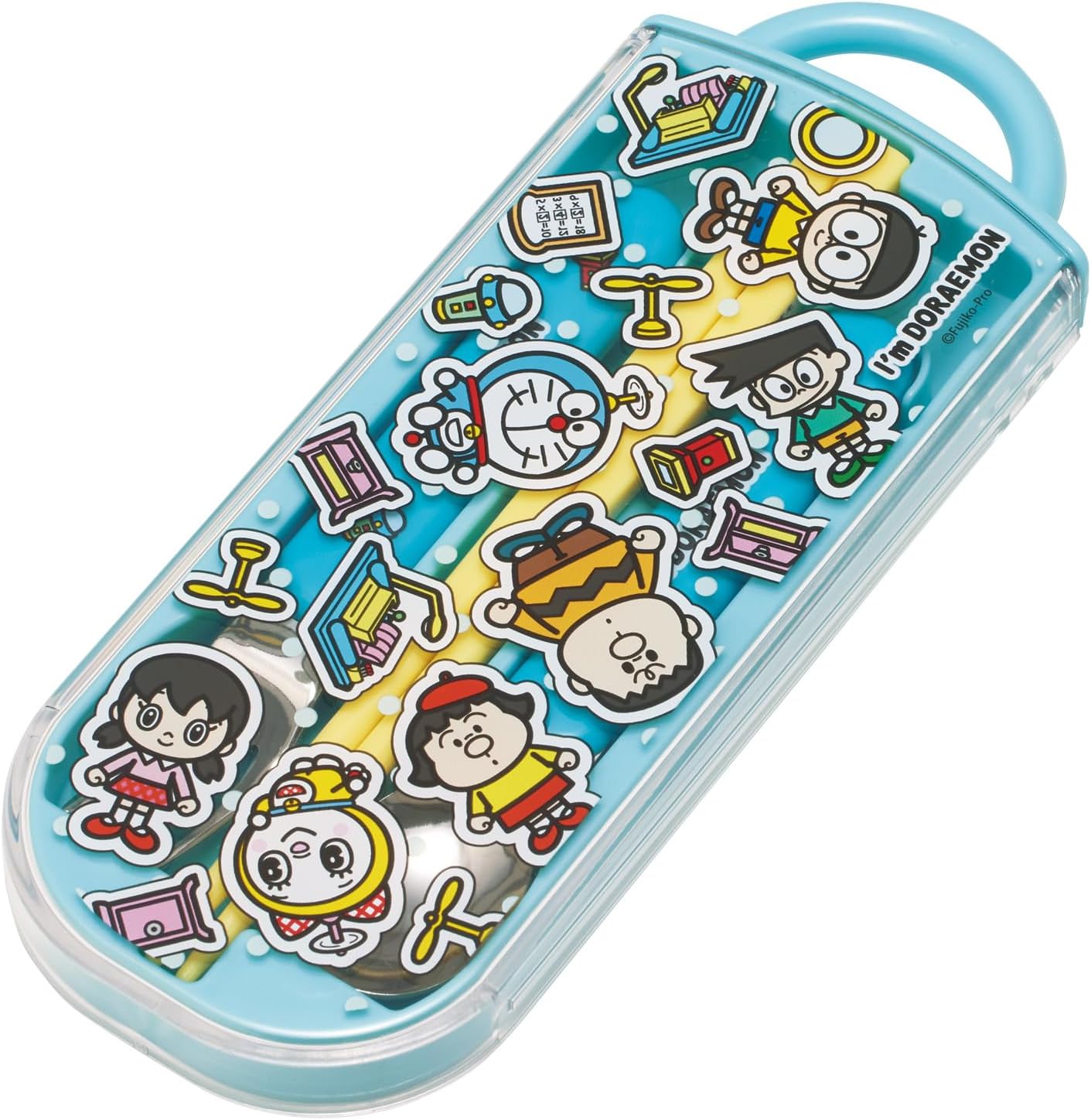 Skater TACC2-A Sanrio I'm Doraemon Doraemon Doraemon Children's Trio Set Chopsticks, Spoon and Fork, 6.5 inches (16.5 cm), Pop, Boys and Girls