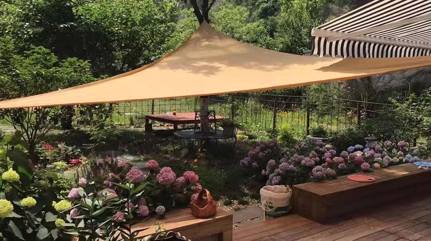 Toldo para Sombra con Ojales de 2x5 m, Tela para Sombra para Plantas, Cubierta de Malla para Sombra para pérgola de Patio Trasero de Invernadero, Red para Sombra de Patio al Aire Libre, Told