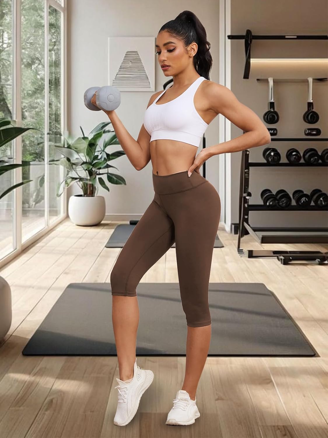 MixShe Leggings for Women Capri Yoga Pants Butt Lifting Shapewear Women's Clothing - Image 4